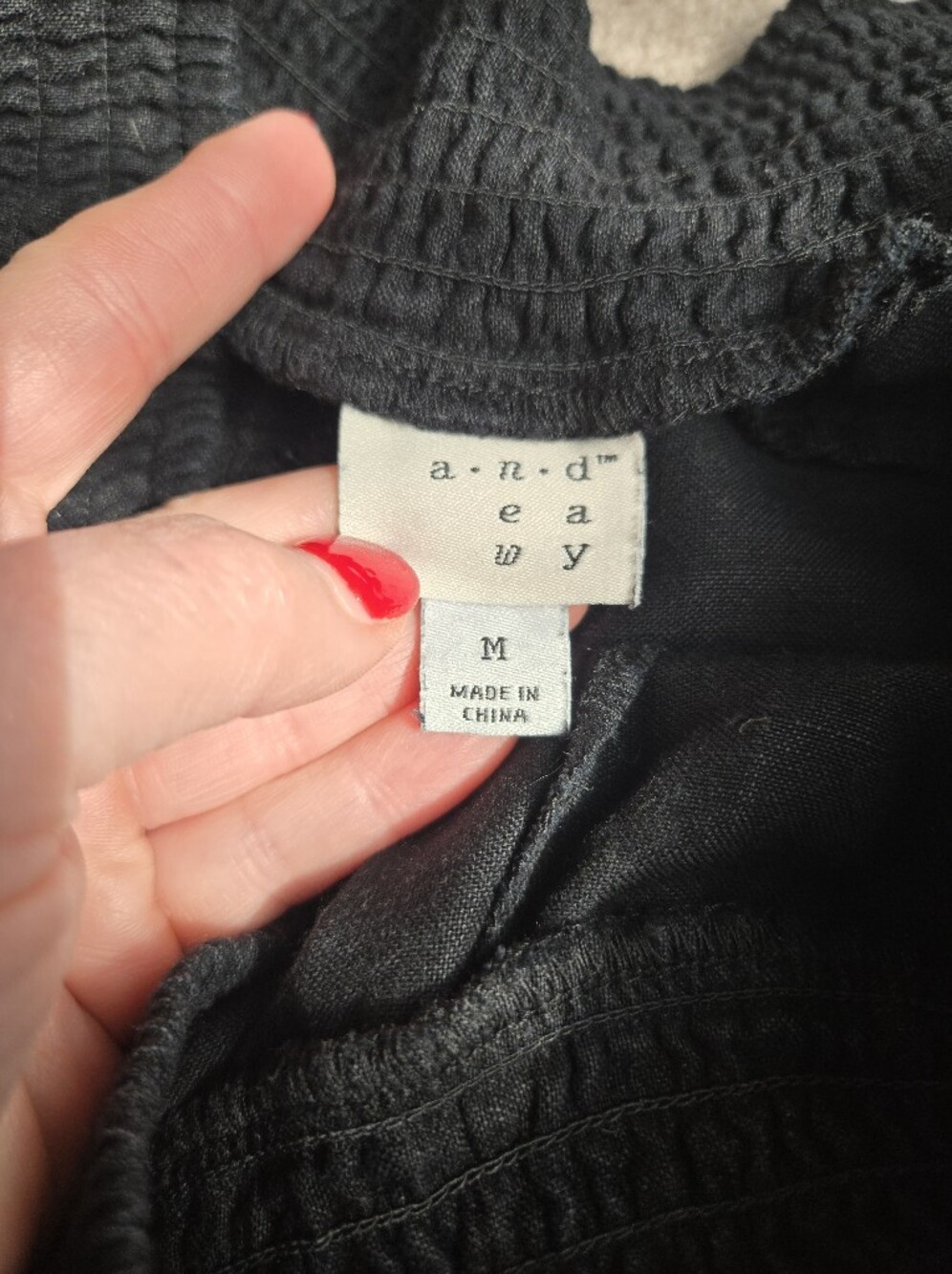 Wide-Leg Linen Black Pants - Picture 2 of 4
